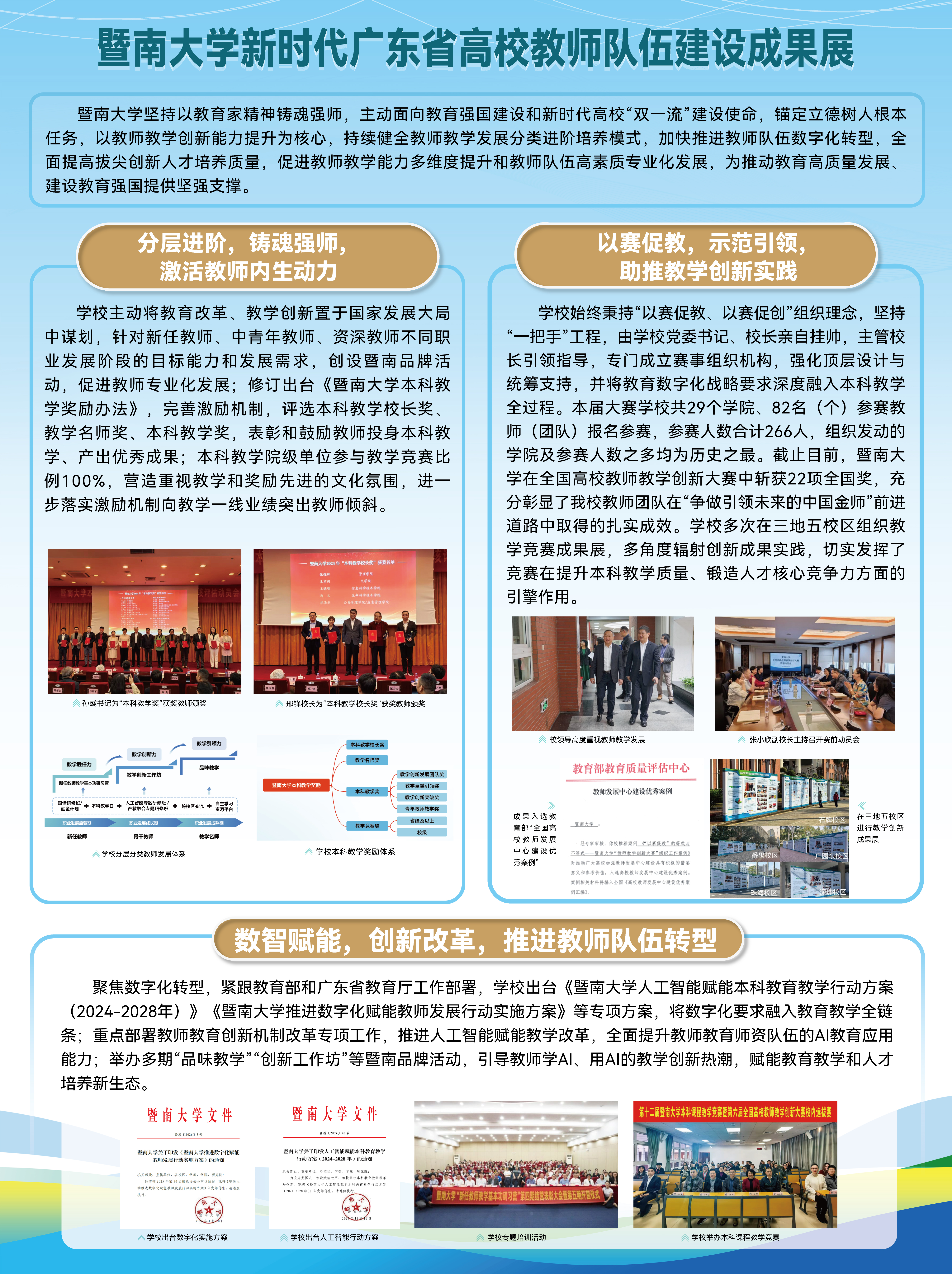省赛期间暨南大学成果展